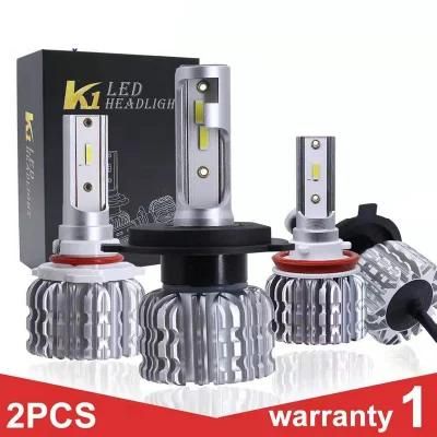 K1 LED H7 H4 Car Headlight H7 H1 H3 H11 9005 LED Car Headlight Hb4 H8 Hb3 9012 Hir2 Bulb 12V 24V, Fog Light