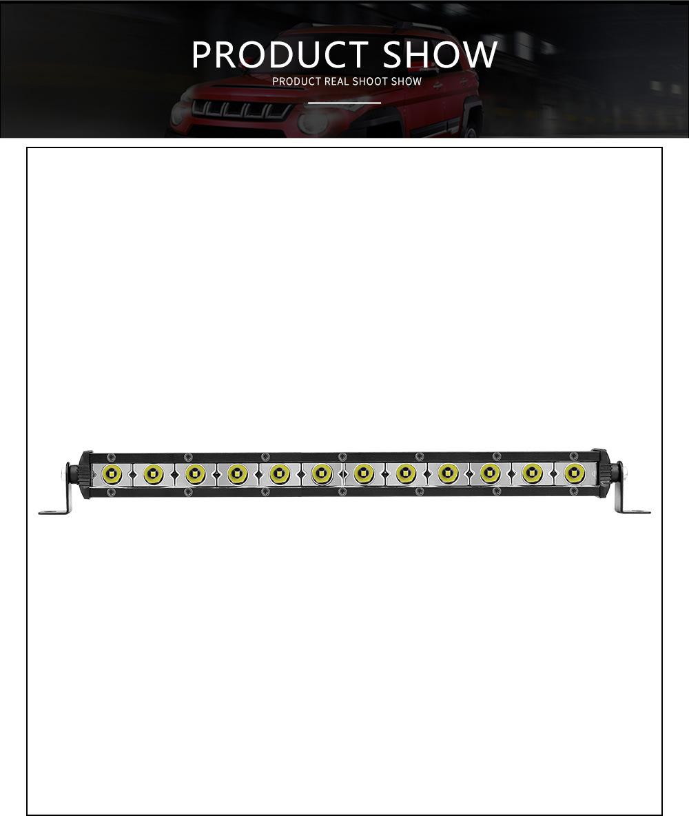 Dxz 3030 Light Bar 12LED 36W Work Light Single Row Spotlight Car Parts Automotive Lighting System Driving Light