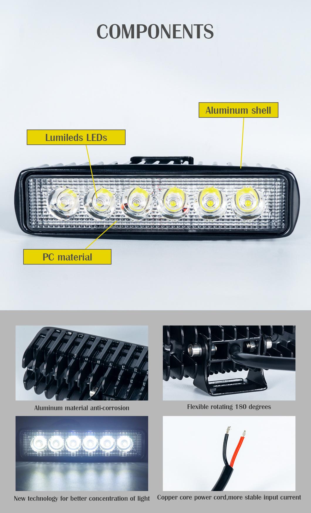 White Low Profile LED Driving Light Bar for Tractor, off-Road