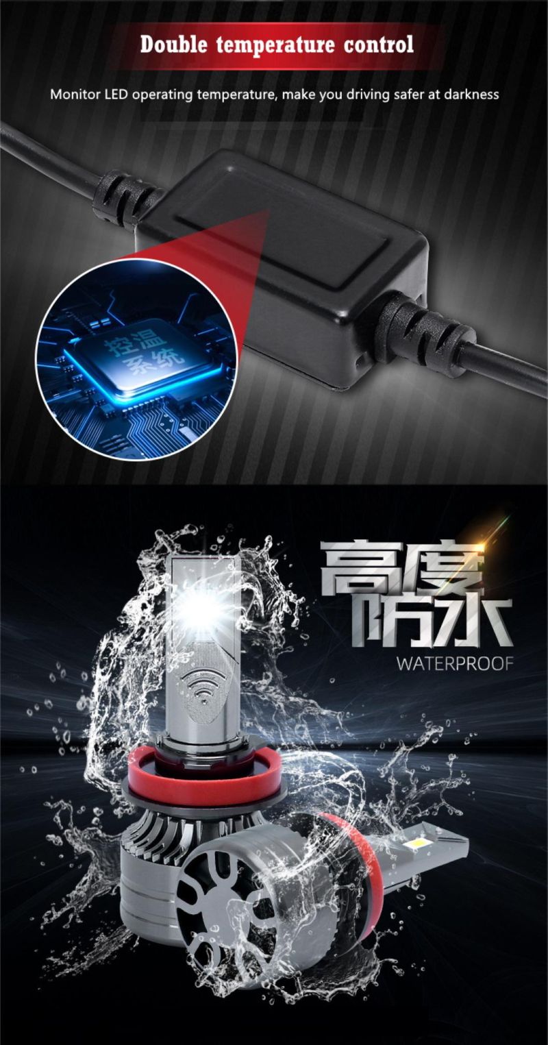 Auto Accessories Car LED Headlamp Bulbs H1 H3 H11 9005 9006 H4 Hi Lo Beam Automotive LED Headlights