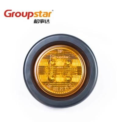 LED Car Lights 10-30V 2.0 Inch Round LED Clearance Outline Marker Lights for Truck Trailer