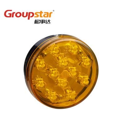 12V Red Amber White Round Bus Trailer Truck LED Signal Rear Lights