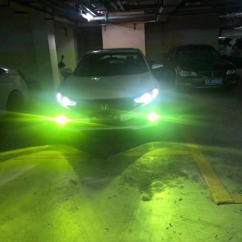 Lemon Green Fog Lights Car LED 6000lm 1860 Chip R5 Head Lamp H7 H11 9005 9012 H4 LED Headlight