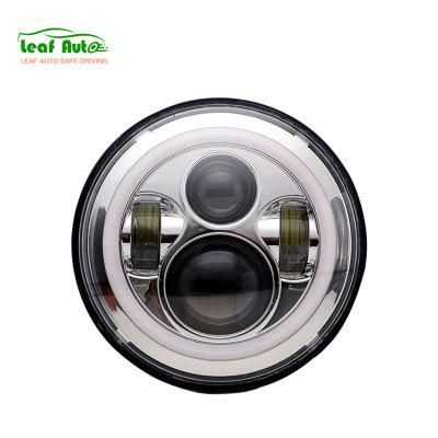 7 Inch 45W Round LED Headlight Halo Angle Eyes for Jeep Wrangler Jk Lj Tj Cj off-Road LED Headlight