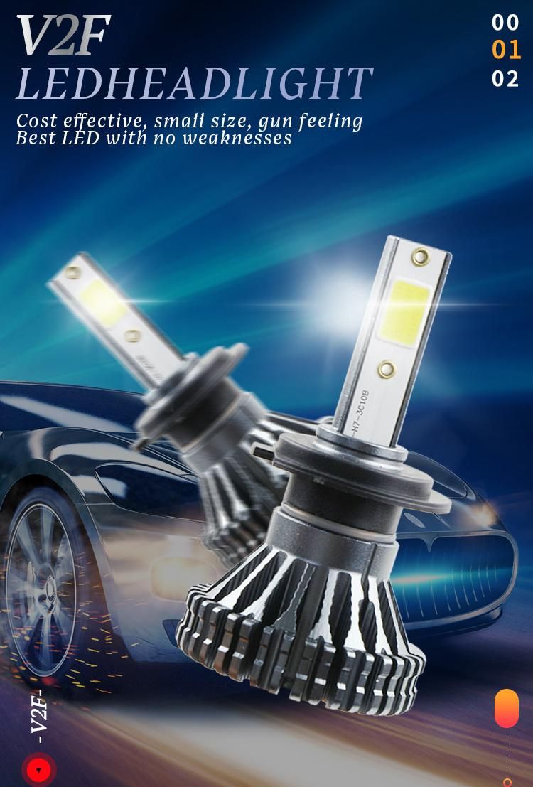 2021 New Arrival LED Car Headlight 4500lm 40W Mini COB 6000K H4 H7 H11 9005 9006 Car Light Bulbs Headlight