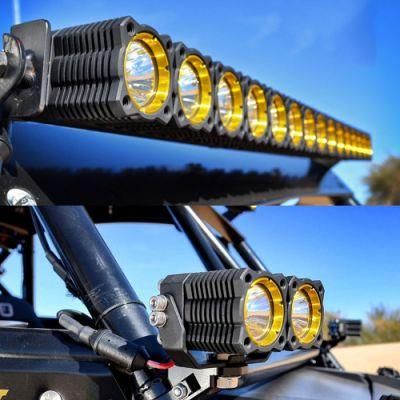 40W 6000K Spot Beam Round LED Work Light Pod Lights Work Lamp for off Road 4X4 Truck Motorcycle Jeep SUV Truck Wrangler