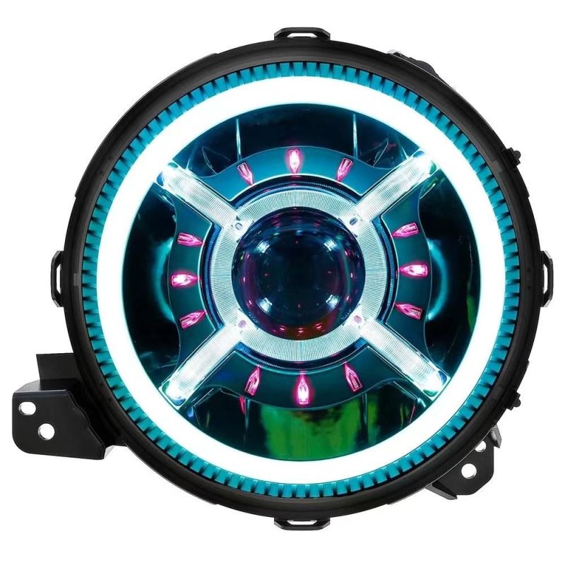 DOT E-MARK LED Halo Lights for 9inch Jeep Jl Headlight 2018 2019 High Low Beam and DRL Halo for Jeep Wrangler RGB 9inch Jl Headlight