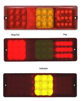 Manufacturer Adr 10-30V Rectangle Heavy Duty Trailer Truck Tractor Indicator Stop LED Tail Lights