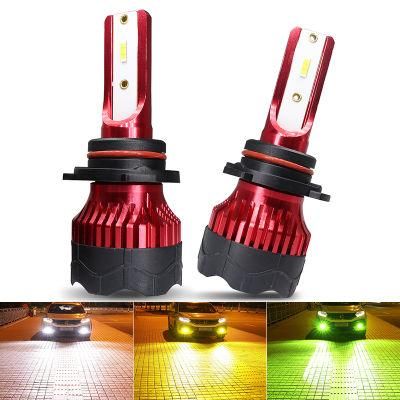 K5 Two-Color H1 LED Headlight H7 Auto Car Headlight 9005 9006 H3 H13 H8 880 H27 9004 9007 H11 881 LED H4 55W 6000lm 6000K Automobile Bulb