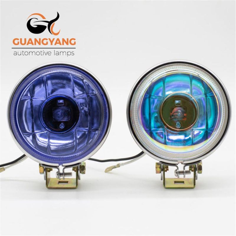 3 Inch Round Sealed Beam with Halogen Bulb H3 Blue Yellow