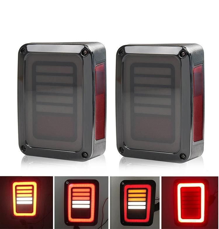 Smoked Jeep Wrangler LED Tail Lights for Jeep Jk Tj Lj Cj 12V Reverse Turn Signal Taillights