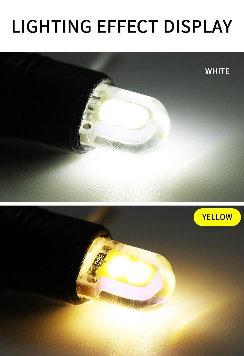 LED T10 Silicone 12V Parking Light COB LED Automatic Steering Bulb Dome Light 72lm LED Lights