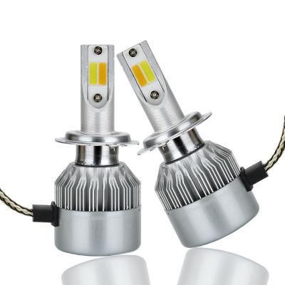 Super Bright 8000lm Car LED Headlight C6 Dual Color Auto Lights, H4 LED H7 H11 Fog Light