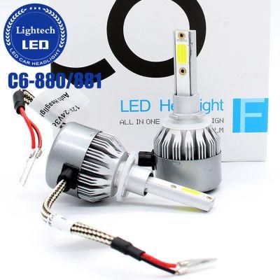 Lightech High Power 36W 4000lumen C6 COB LED 880 881 LED Headlight