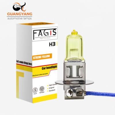 Fagis H3 12V 55W Yellow Light 3000K Car Fog Halogen Bulbs