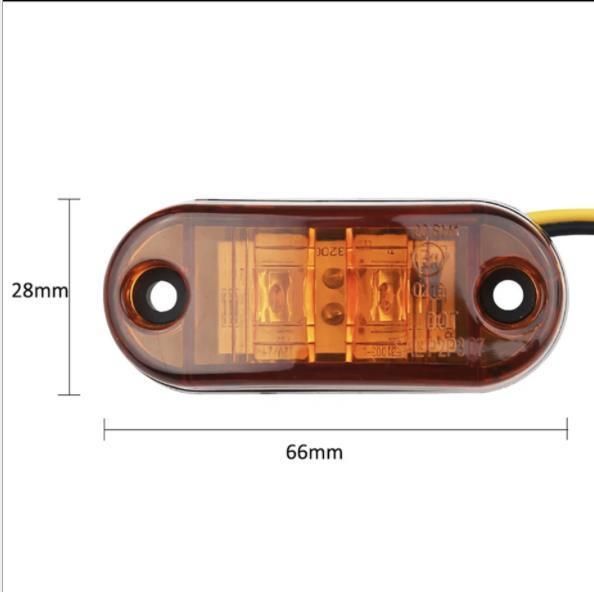 LED Side Marker Indicator Light Waterproof for 12V 24V Trailer Truck Bus Lorry Van Lamp Amber Red White