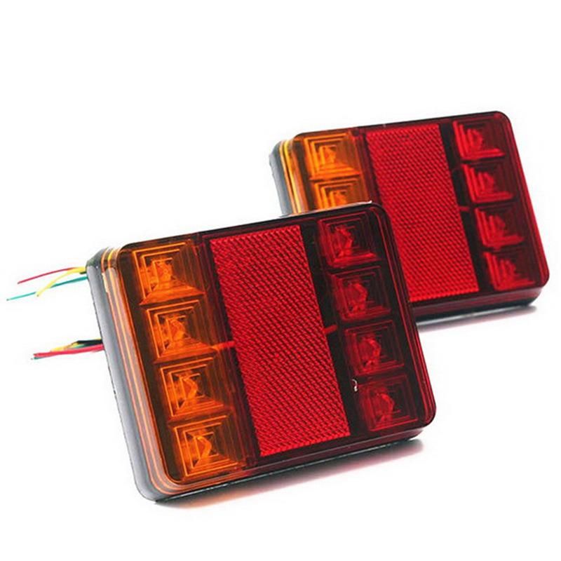 8LED Rectangle Trailer Tail Lights