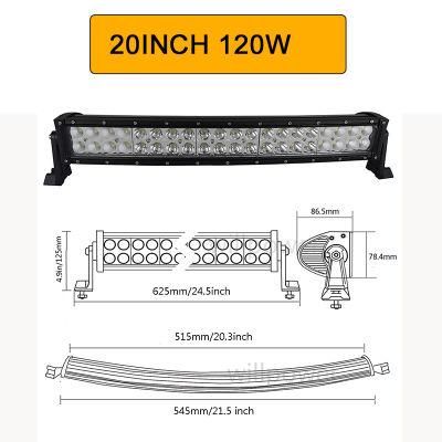 22 32 42 50 52&prime;&prime; Inch Curved LED Light Bar Combo LED Work Light Bar Driving Offroad Car Truck 4X4 SUV ATV 12V 24V