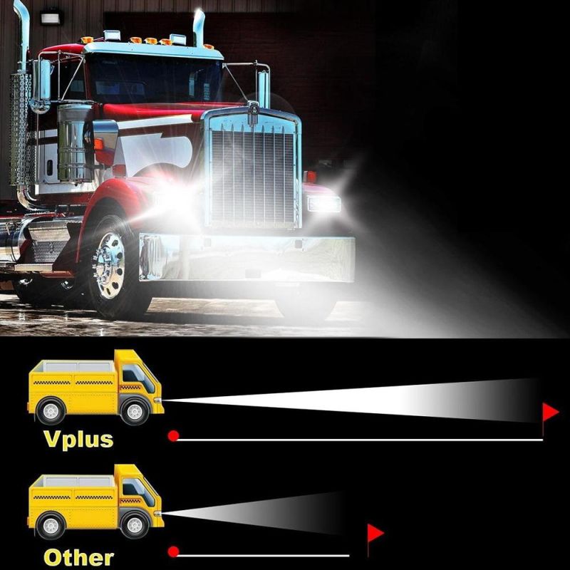 High/Low Beam Truck 45W Square Truck 4X6 LED Headlamp