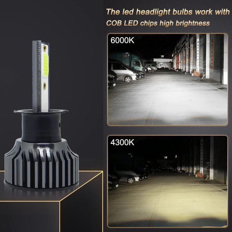 Powerful Super Bright LED LED Headlight H3 Auto Lamp Car Automobiles LED Head Lamp 12V 24V 6000K White Light