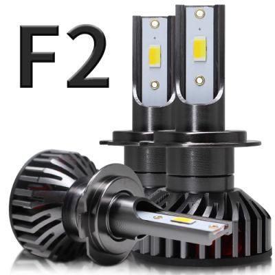 F2 Brightest LED Automotive Bulbs 6000lumen 26W Cool LED Headlights