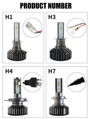 F2 LED Car Headlight Bulb H4 Ultra White 12000lm H7 Socket Car LED Headlight