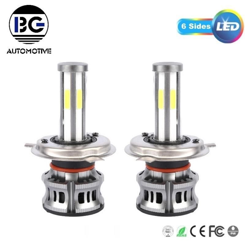 6000K 8000lm LED Headlight Bulb H4 H7 H11 6 Sides