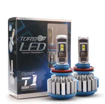 Wholesale T1 Car LED Headlight 70W 18000lm CREE Chipsh1 H7 H4 Hi/Lo H8 /H11/ H9 9005 Hb3 9006 Hb4 9007 H3 Fog Light Bulb Car 6000K Auto Lights