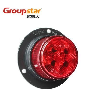 2 Inch Round 12V 24V Rear Position LED Outline Marker Lights Truck Trailer