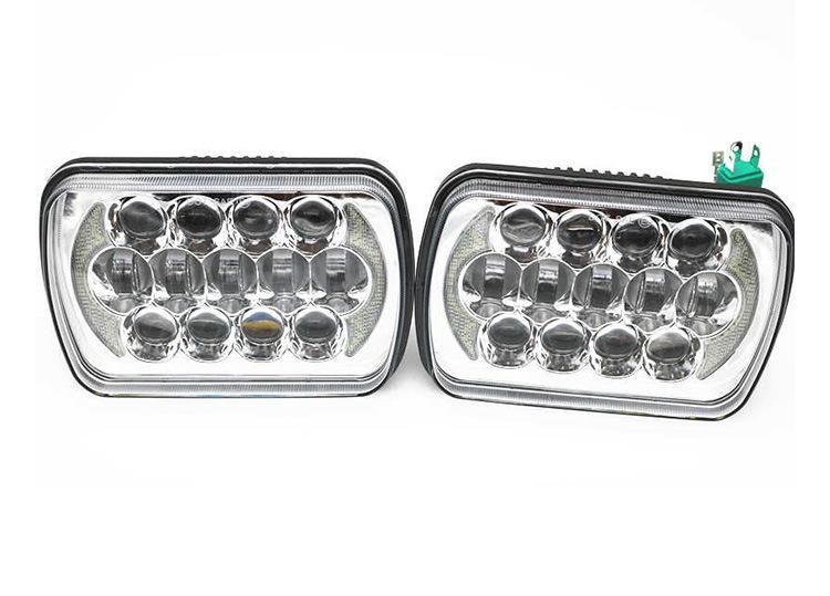 105W 7X6" 5X7" LED Headlight DRL Hi/Lo Beam Light for Chevrolet Jeep Cherokee Xj Ford Super Bright Headlamp 7"