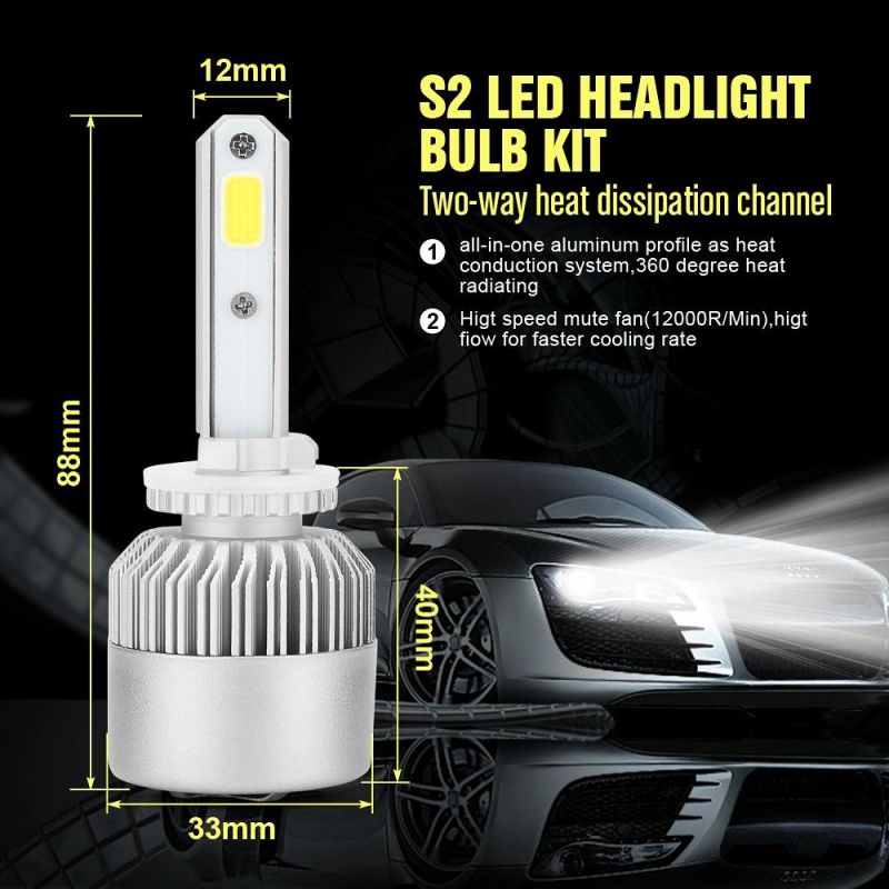 Wholesale Cheap 880 881 H27 S2 LED Headlight 72W 8000lm