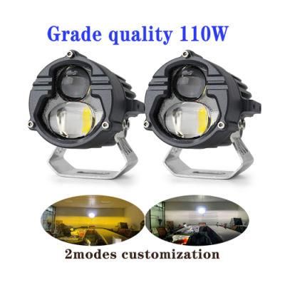 Customize Dual White 6000K 3000K Option 6D Projector LED Ditch Light 30W 3&quot; Inch ATV UTV Offroad Car Flood Fog off Road Lights