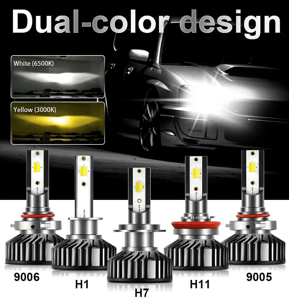 Wholesale F2 Mini LED Car Light Csp Chips 50W 6000K H1 Bulb H3 LED Headlight Lamp 9012 Hir2 1860 Chip 9005 9006 12V H4 H7 H11 Hb3 Auto Lamps