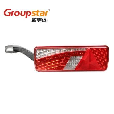 12V 24V Rectangle LED Reflector Turn Stop Tail Reverse Fog Combination Rear Lights for Trucks Car Lights