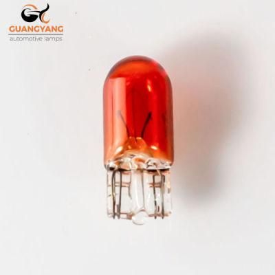 T10 12V 5W Amber Color Car Halogen Bulb Car Interior Bulb