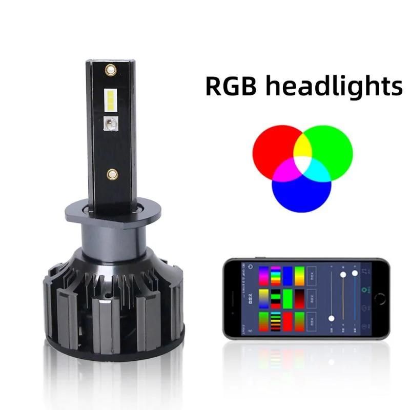 Auto RGB Headlight Projector LED Devil Eye Demon Eye Lamp for Car APP Remote Control Projector