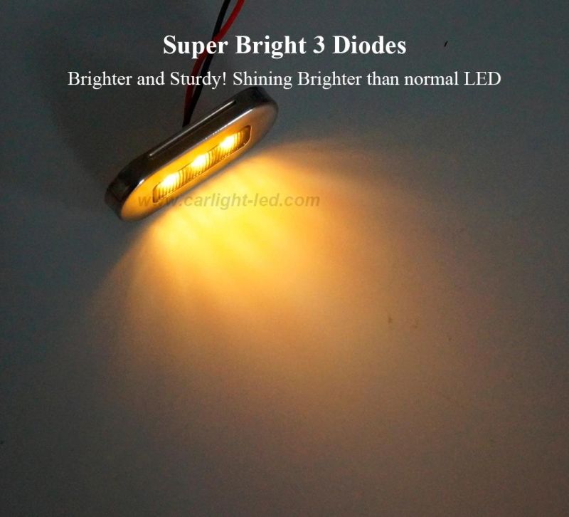 Waterproof Amber LED Marker Lights for Marine Ship Boat Yacht Vessel Ferry