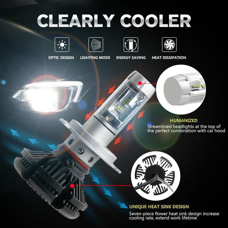 Manufacturer Bright White X3 C6 LED Headlight H1 Kit 6000lm 50W 6000K All in One Design Car Front Fog Lamp Driving Bulb