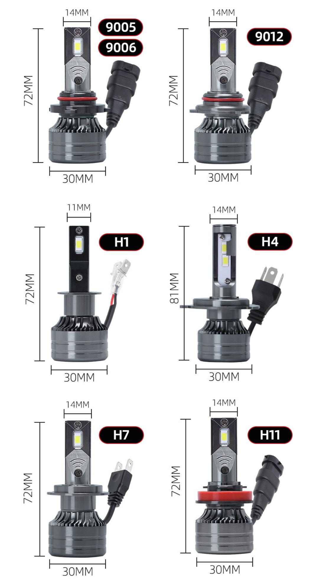 30W High Power Auto H7 LED Headlight Car H1 H7 H3 H11 LED Headlight Bulbs 8000lm LED Headlight