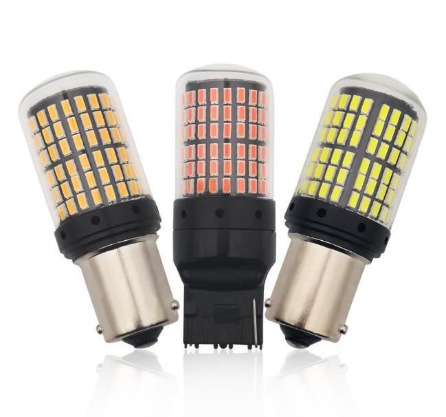 1156 Ba15s 7440 7443 1157 Bay15D Sokcet LED Bulb 3014 Chip 144 SMD Flashing Car Brake Light DC 12V Auto Reverse Lamp