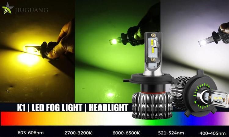 New Arrival Multi Color 3000K 3800K 6000K LED Bulb, Wholesale 10000lm 12V 9006 9005 Fanless H11 H4 Car LED Headlight