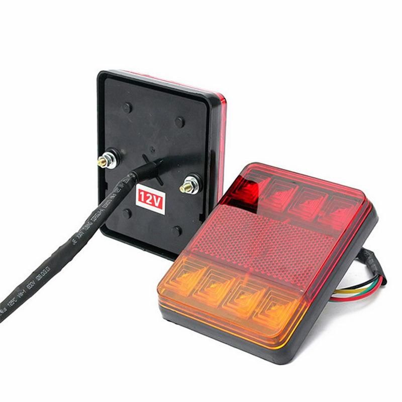 8LED Rectangle Trailer Tail Lights