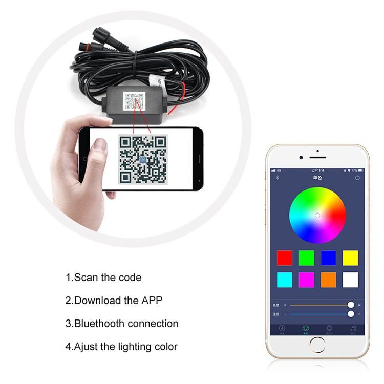 Wholesale Bluetooth Control RGB LED Headlight H4