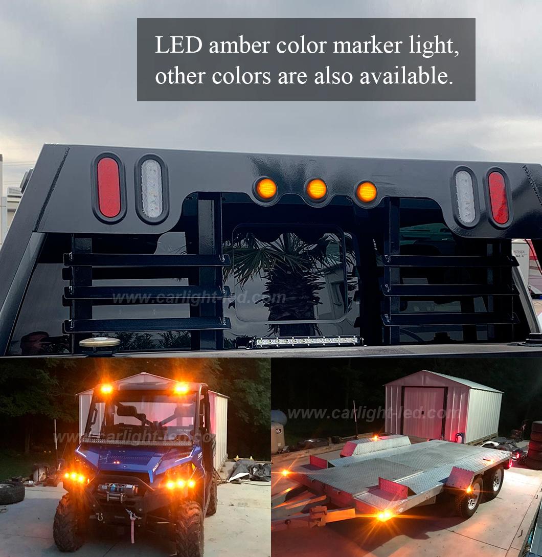 12/24V Waterproof E-MARK, CE, DOT Approved 2 Inch Marker Lights Turn Lights