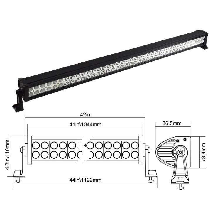 High Power Dual Row Driving Lamp Light Bar for 4WD 4X4 Truck Car Tractor 12V 24V 42inch 240W Offroad LED Light Bar