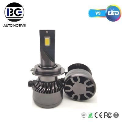 New V9 Auto Light Lamp H4 H7 H11 LED Car Headlight 9005 9006 12000lm with Fan High Bright Top Quality