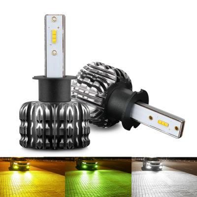 High Lumen Multi Color Auto LED Headlight Bulb, Csp Lamp 880 H1 12V 9006 9005 H11 Car H7 LED H4