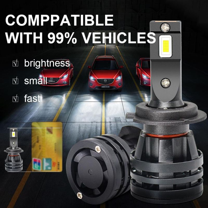 M9 Headlight Csp Chips Mini Size 120W H4 H7 H11 LED Car Headlight with Canbus