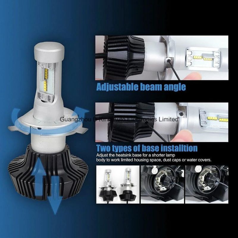 G7 Universal H4 Fanless 4000lm Phi-Zes LED Car Headlight