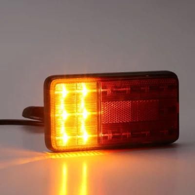 Manufacturer Good Supplier 12V Rectangle Truck Trailer Rear Light LED Turn Stop Tail Lamp Auto Lamp